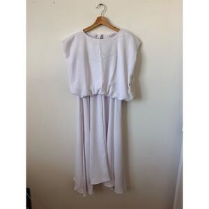 Love University 2-Piece Set – White Cropped Top & Maxi Skirt – Women's Size M